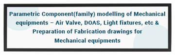 Parametric component modeling of mechanical equipments