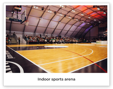 Indoor sports arena