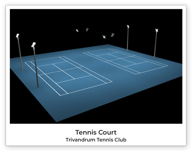 Tennis Court, Trivandrum Tennis Club